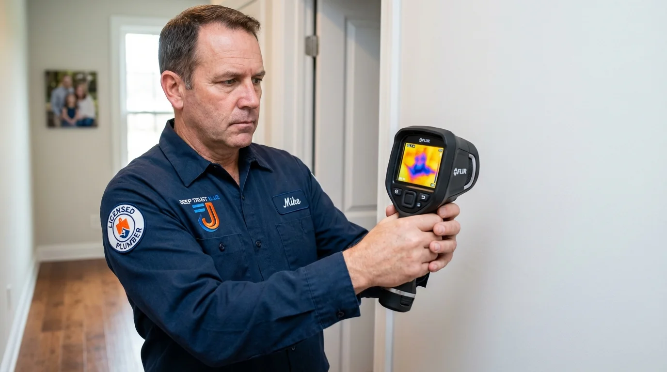 Thermal imaging leak detection by Johns Plumbing LLC in Winterport